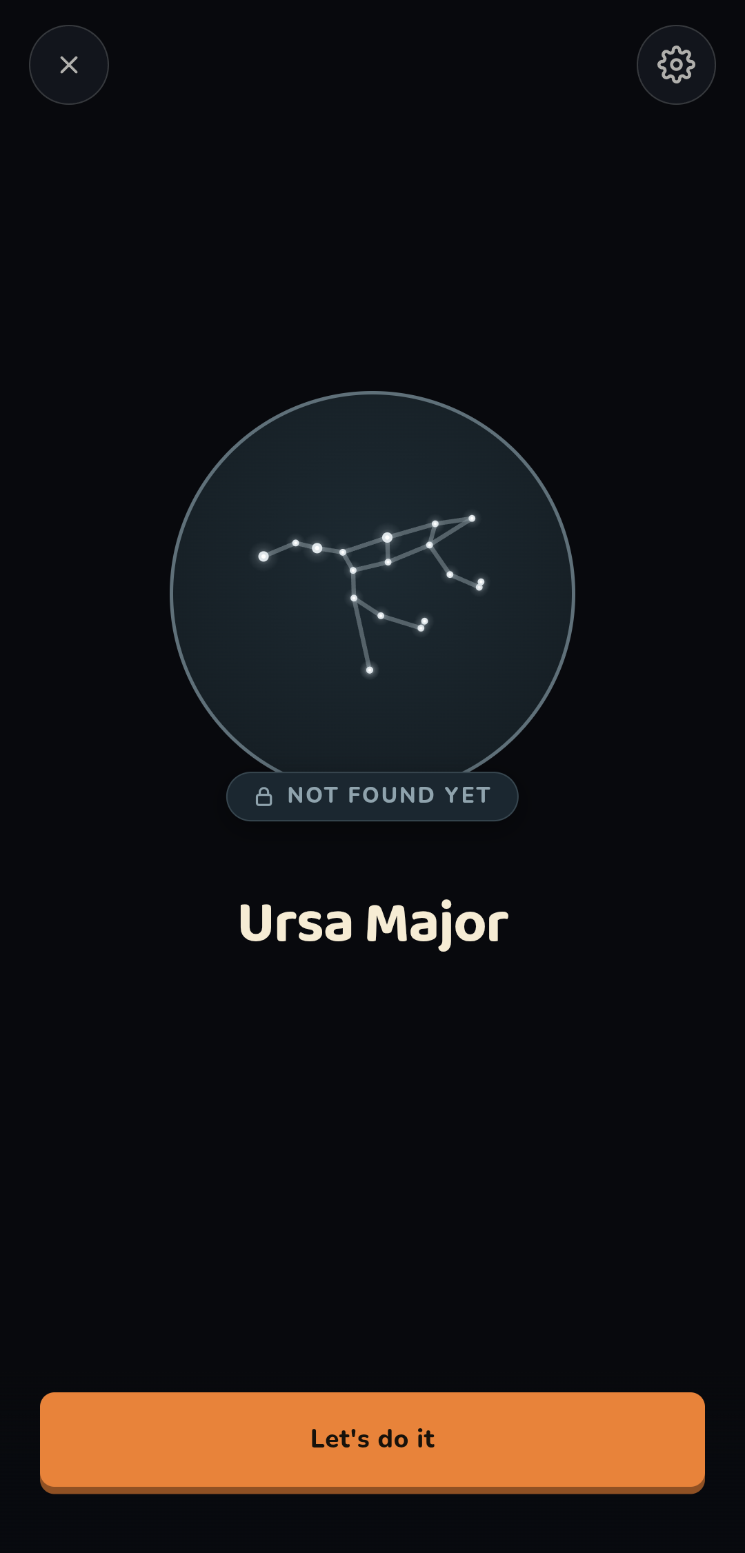 Ursa Major constellation card